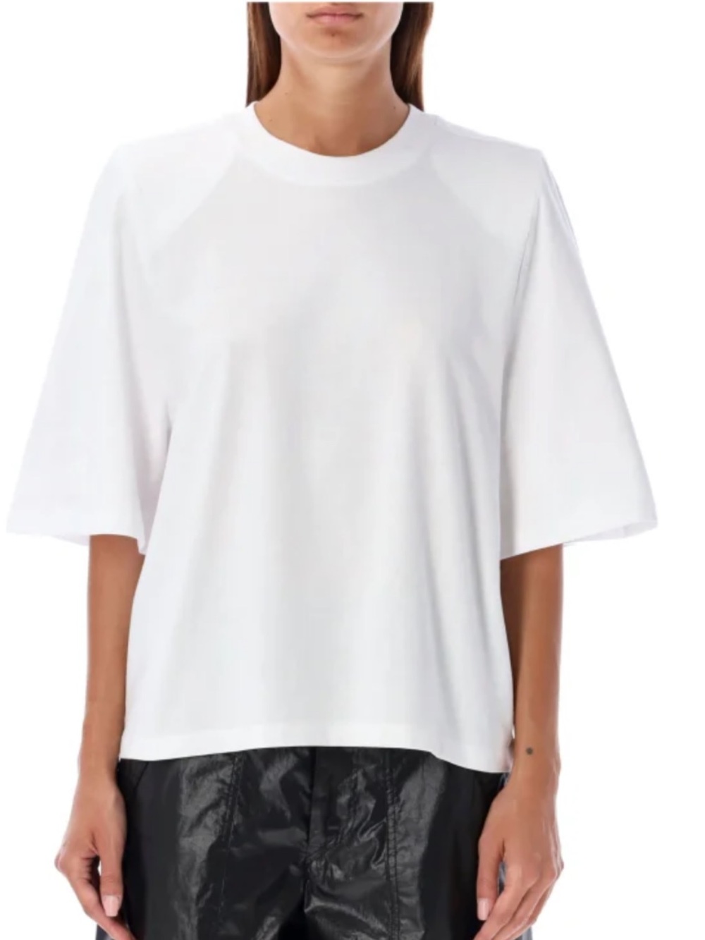 Isabel Marant White Oversized Short-Sleeve Crewneck Top